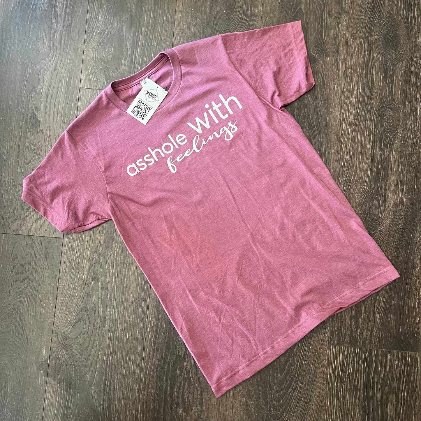 Asshole with Feelings Graphic Tee - Mauve