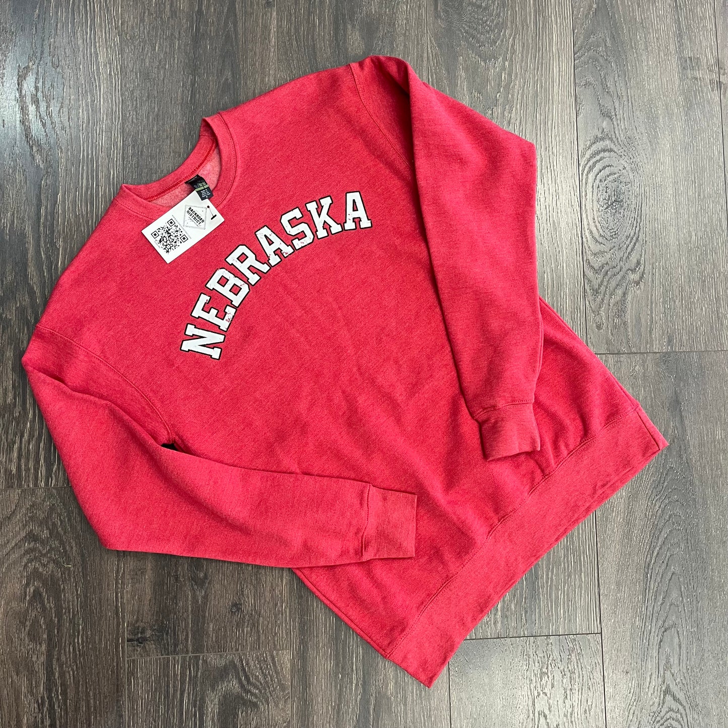 Red NE Graphic Crewneck