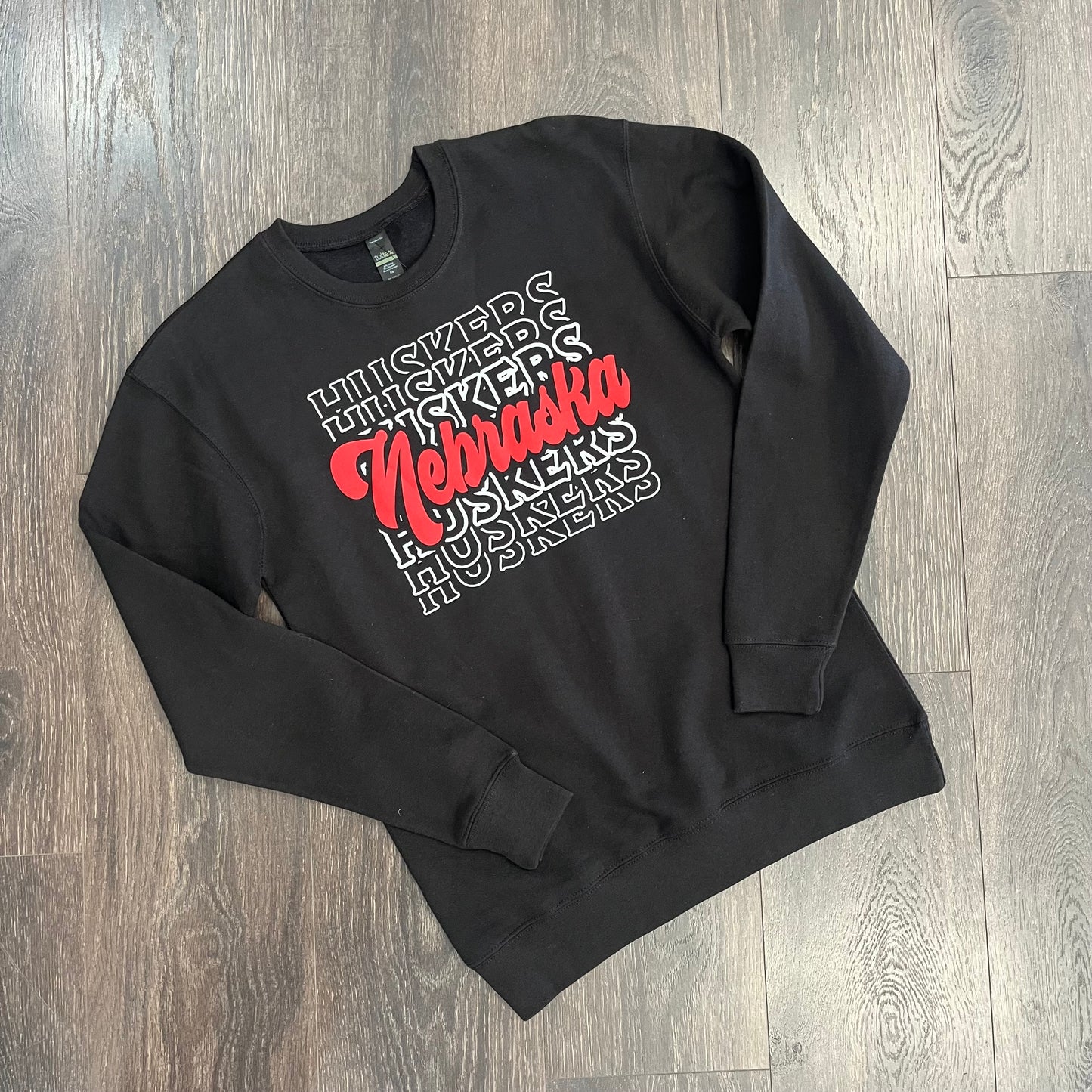 Black NE Graphic Crewneck