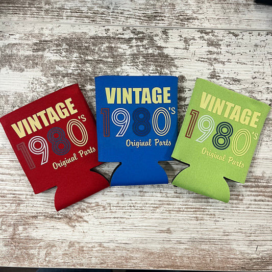 Vintage 1980's Original Parts Koozie