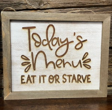 Today's Menu... Framed Hanging Sign | V's Workshop