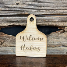 Welcome Heifers Mini Deco Cutting Board | V's Workshop
