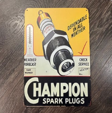 Champion Spark Plugs Tin Sign | Cave + Co.