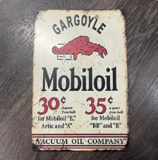 Mobiloil Gargoyle Tin Sign | Cave + Co.