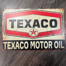 Texaco Motor Oil Tin Sign | Cave + Co.