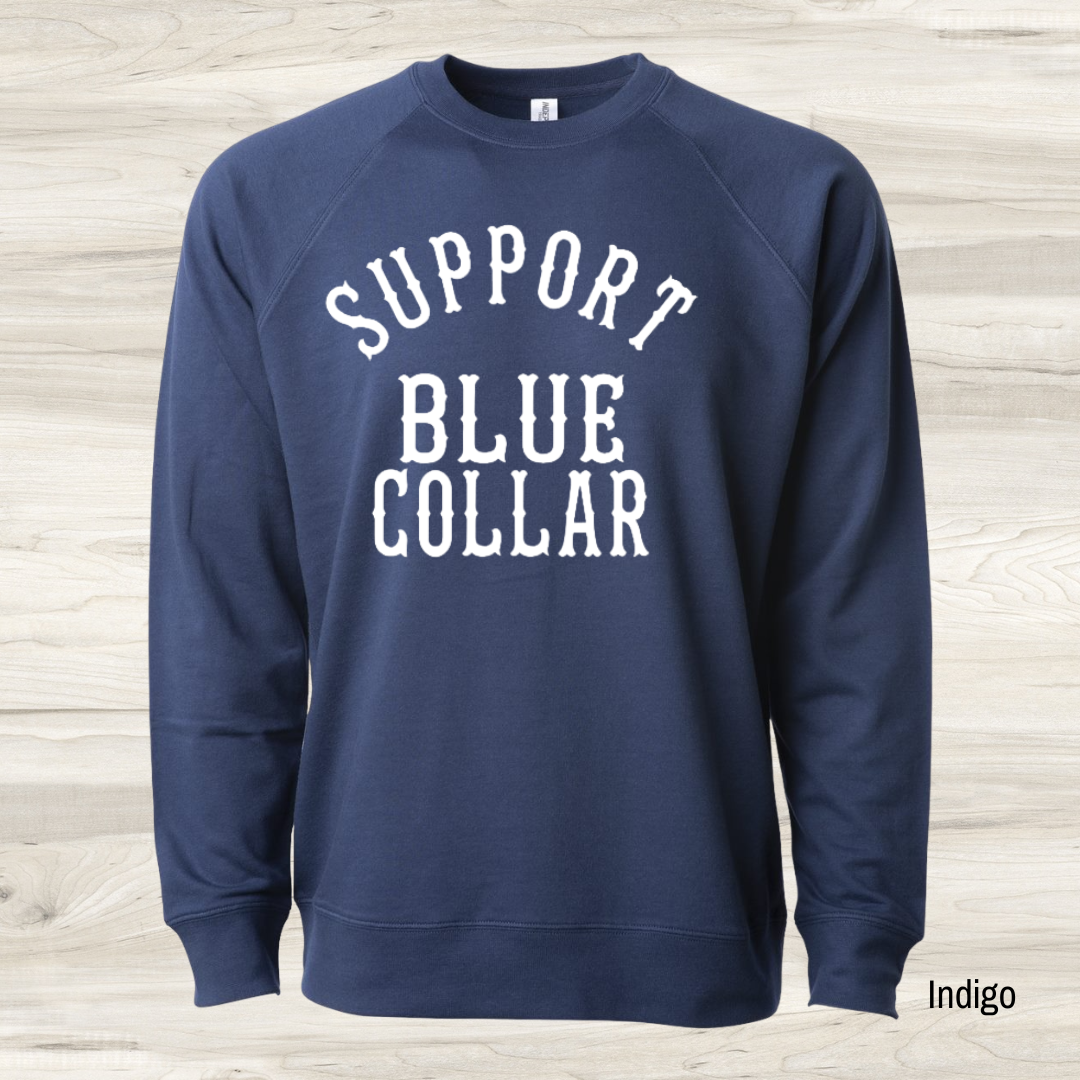 Support Blue Collar Graphic Sweatshirt