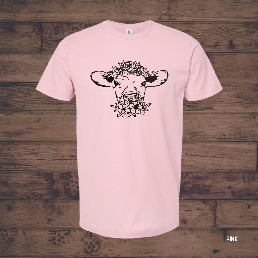 Floral Heifer Graphic Tee