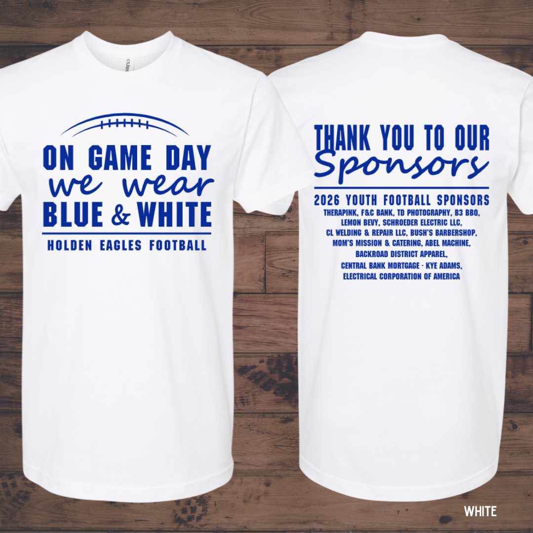 On Game Days We Wear... Sponsor Shirt