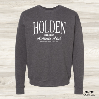 Adult - Holden Athletic Club LS Crew Sweatshirt - White Print