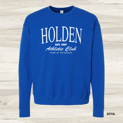 Adult - Holden Athletic Club LS Crew Sweatshirt - White Print