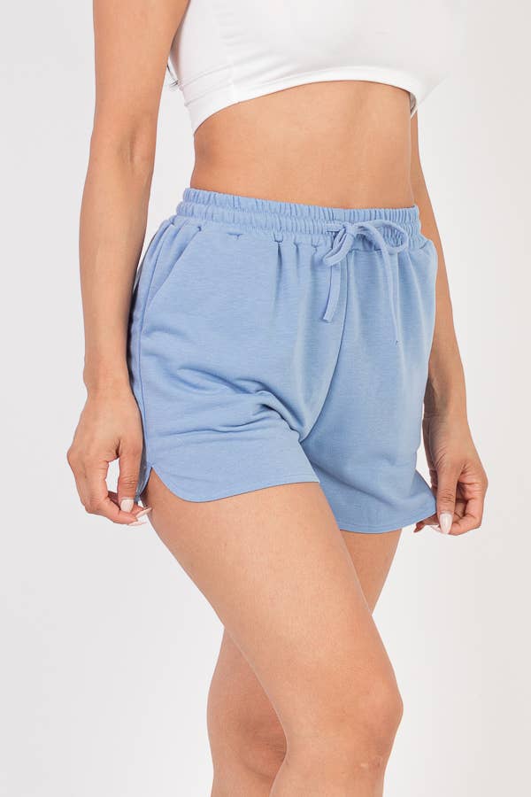 French Terry Lounge Shorts - Light Blue - Last One - Size Large