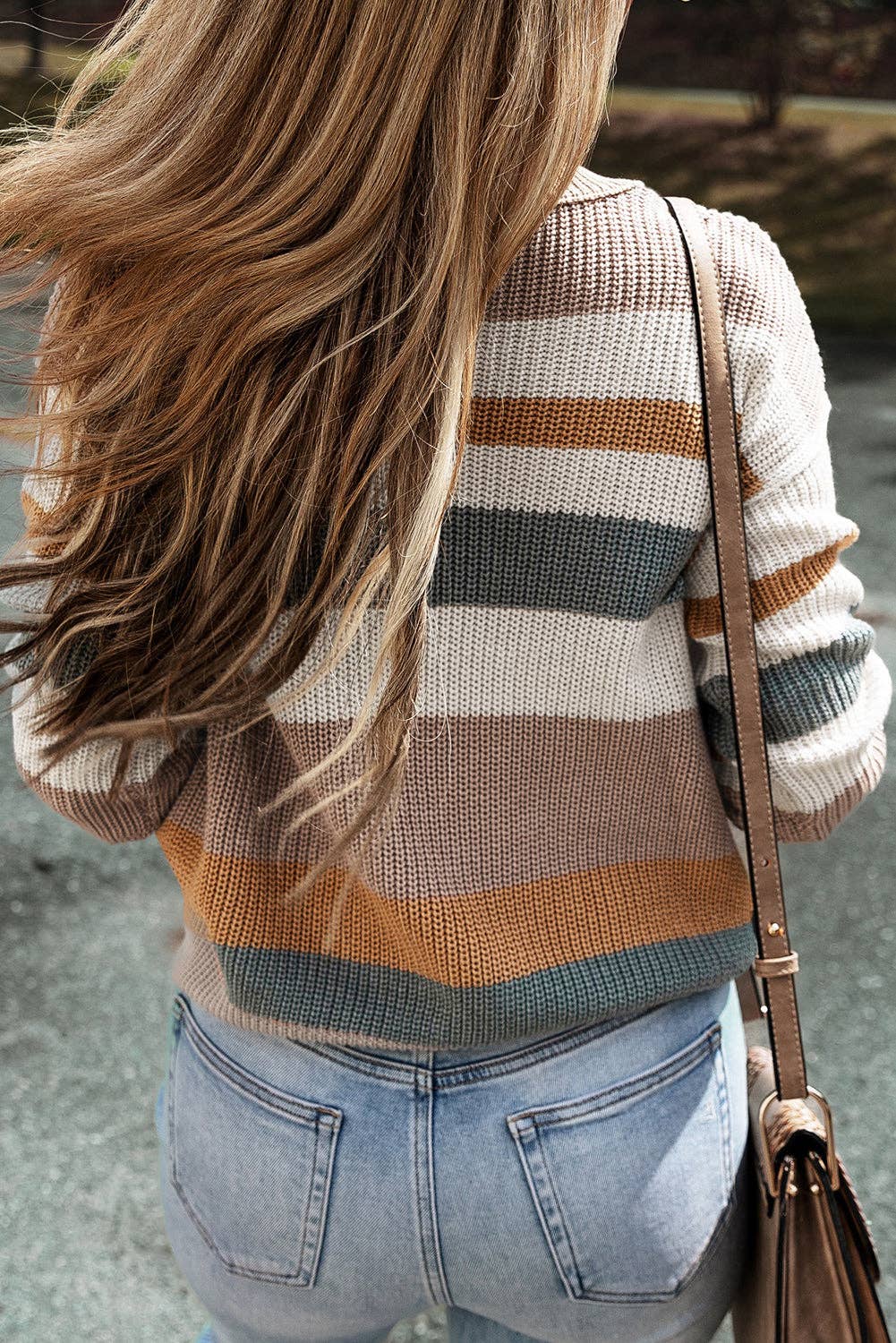 Stripe Drop Shoulder Sweater