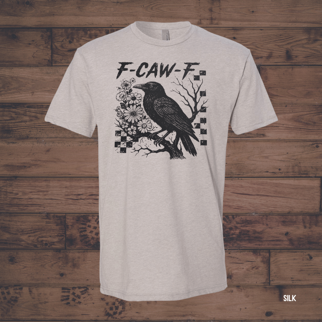 F-Caw-F funny graphic tee in silk cream - unisex country humor t-shirt