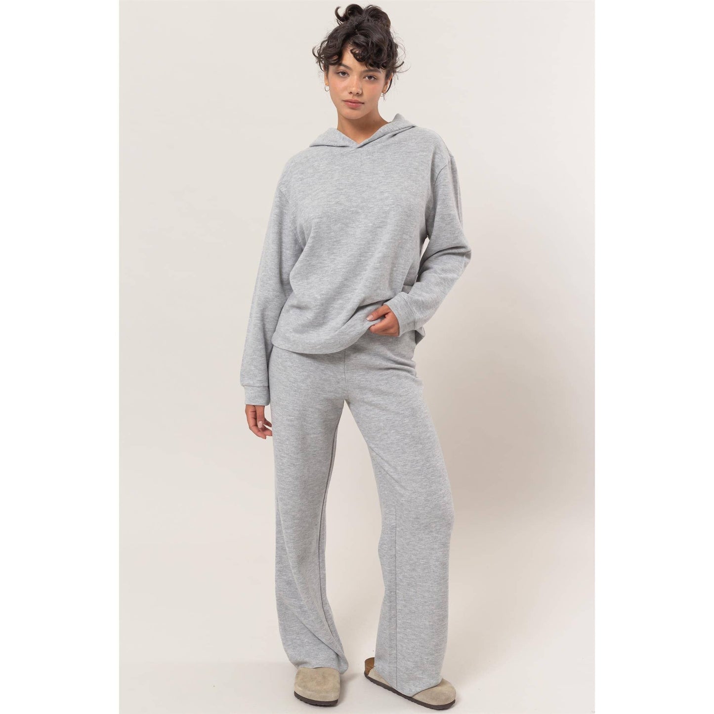 Drop Shoulders Relax Hoodie - Athletic Grey