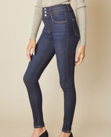 KanCan Ellen ultra high rise super skinny jean in extra dark wash — Legs