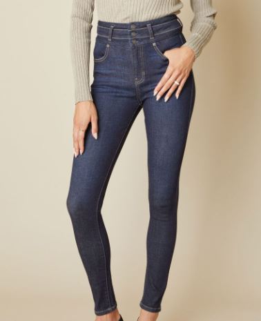 KanCan Ellen ultra high rise super skinny jean in extra dark wash