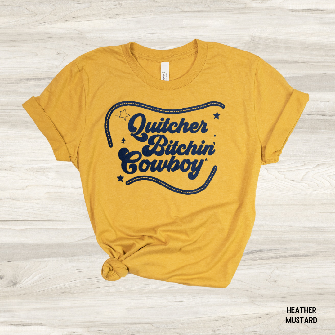 Quitcher Bitchin cowboy graphic tee – western country unisex t-shirt