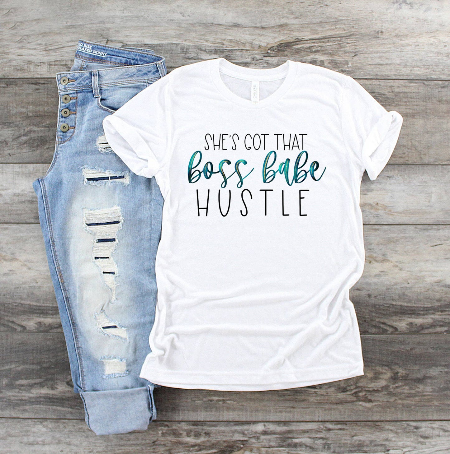"She Got That Boss Babe Hustle" Graphic Tee - Last One - Size Small