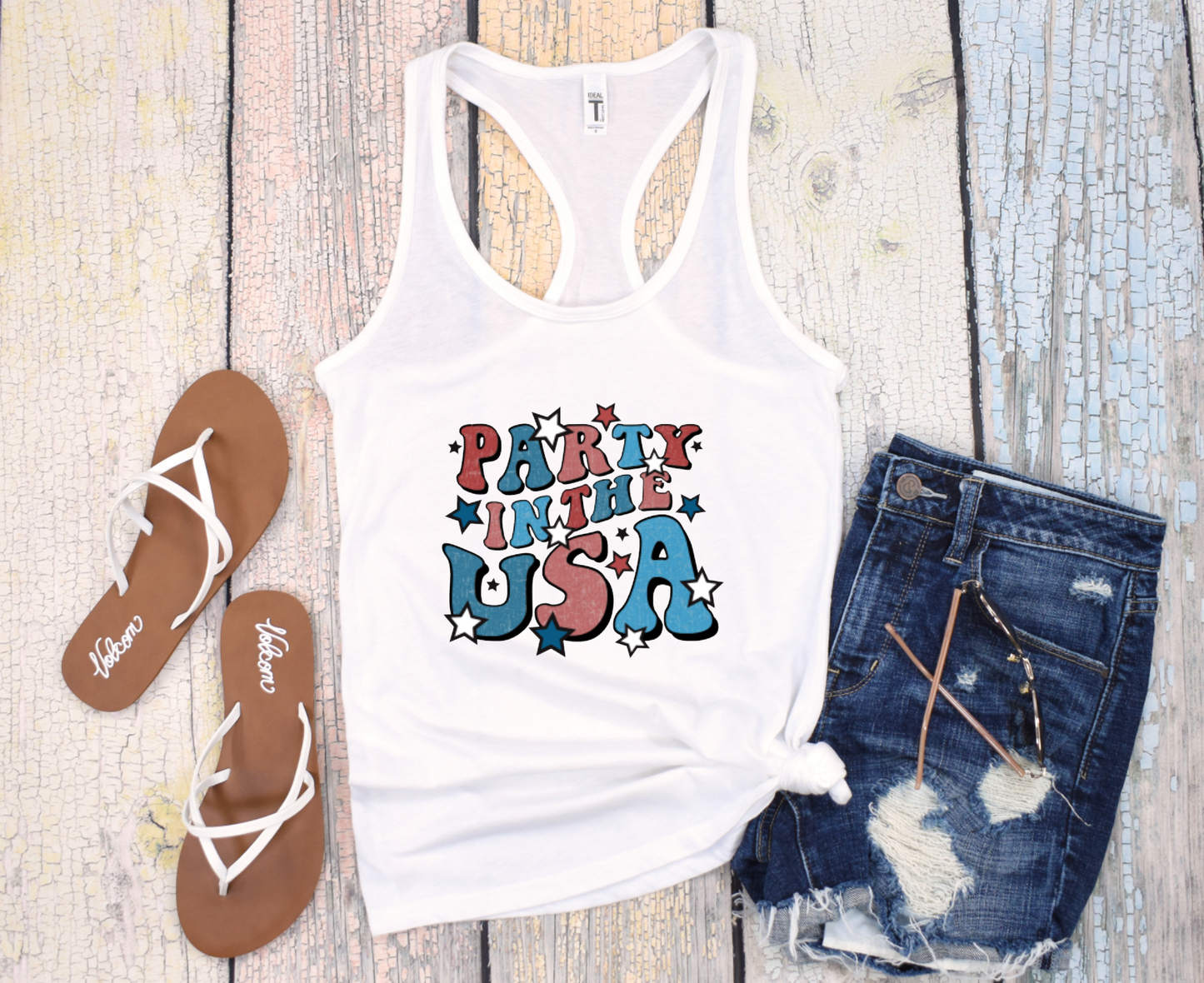 Party In The USA Graphic Tank - Last One - Size 2XL