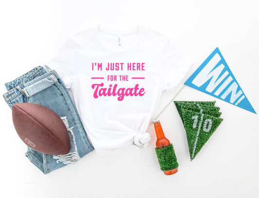 I'm Just Here for the Tailgate Graphic Tee - Last One - Size Medium