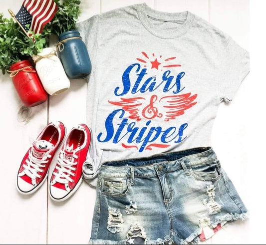 Stars and Stripes Graphic Tee - Last One - Size 2XL
