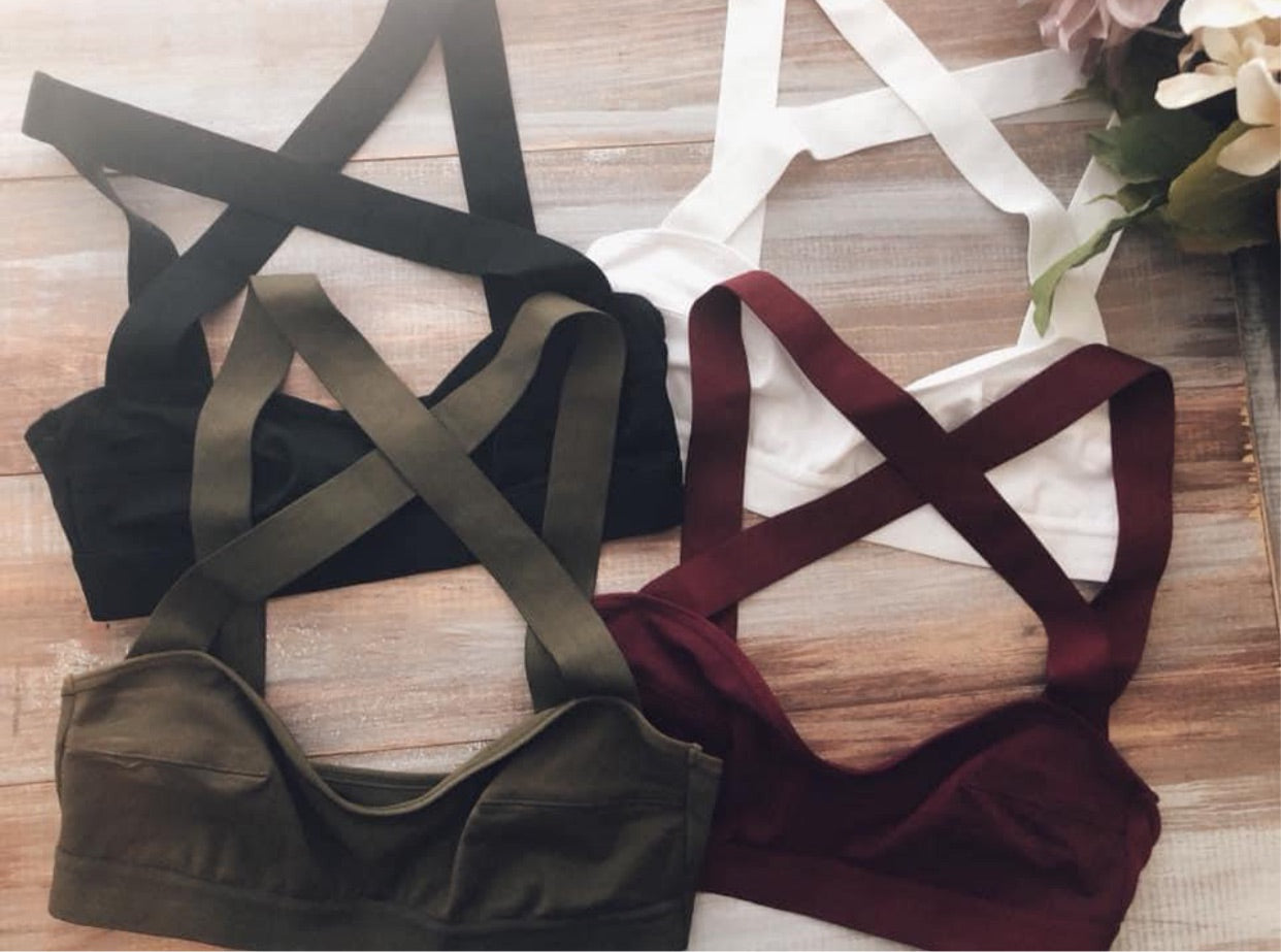 Cross Front Bralette - Last One - Size Small