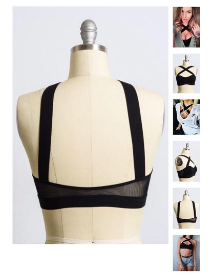 Cross Front Bralette - Last One - Size Small
